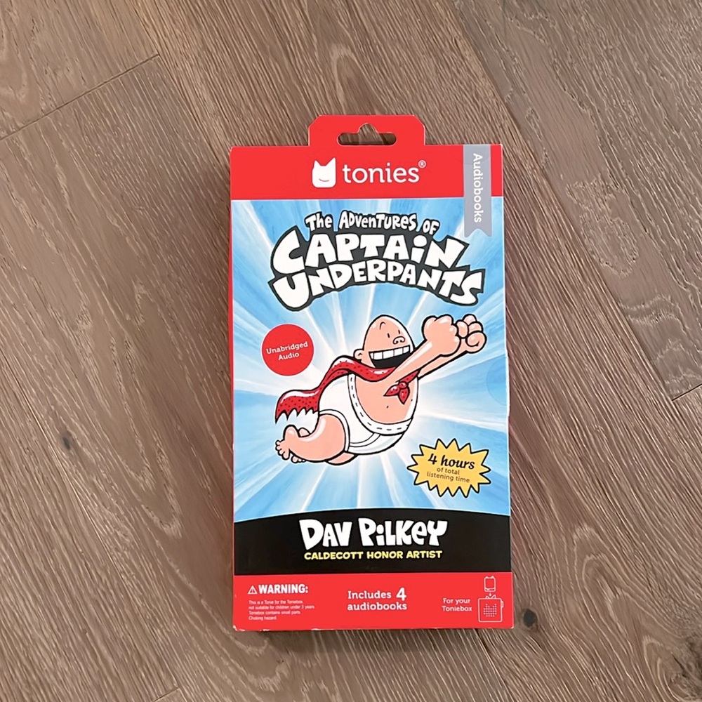 Captain Underpants Audiobook Tonies - 4 Pack. NWT.